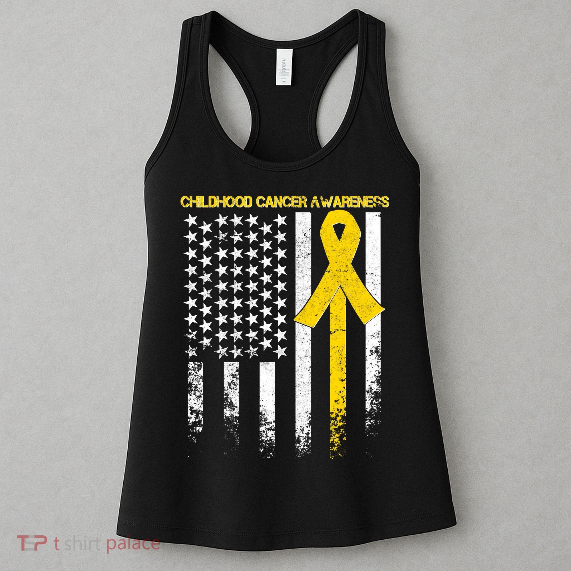 Childhood Cancer Awareness Flag Women's Tank Top