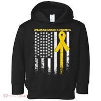 Childhood Cancer Awareness Flag Toddler Hoodie thumb 0