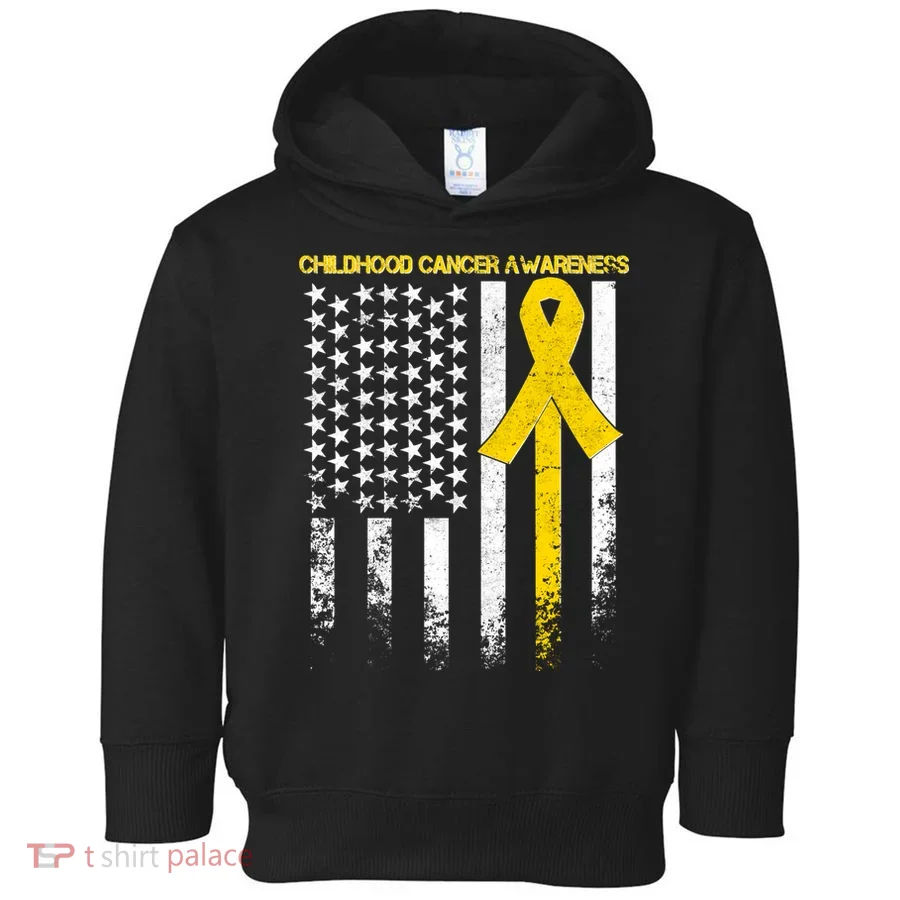 Childhood Cancer Awareness Flag Toddler Hoodie