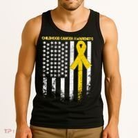 Childhood Cancer Awareness Flag Tank Top thumb 3