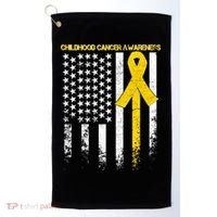 Childhood Cancer Awareness Flag Golf Towel thumb 0