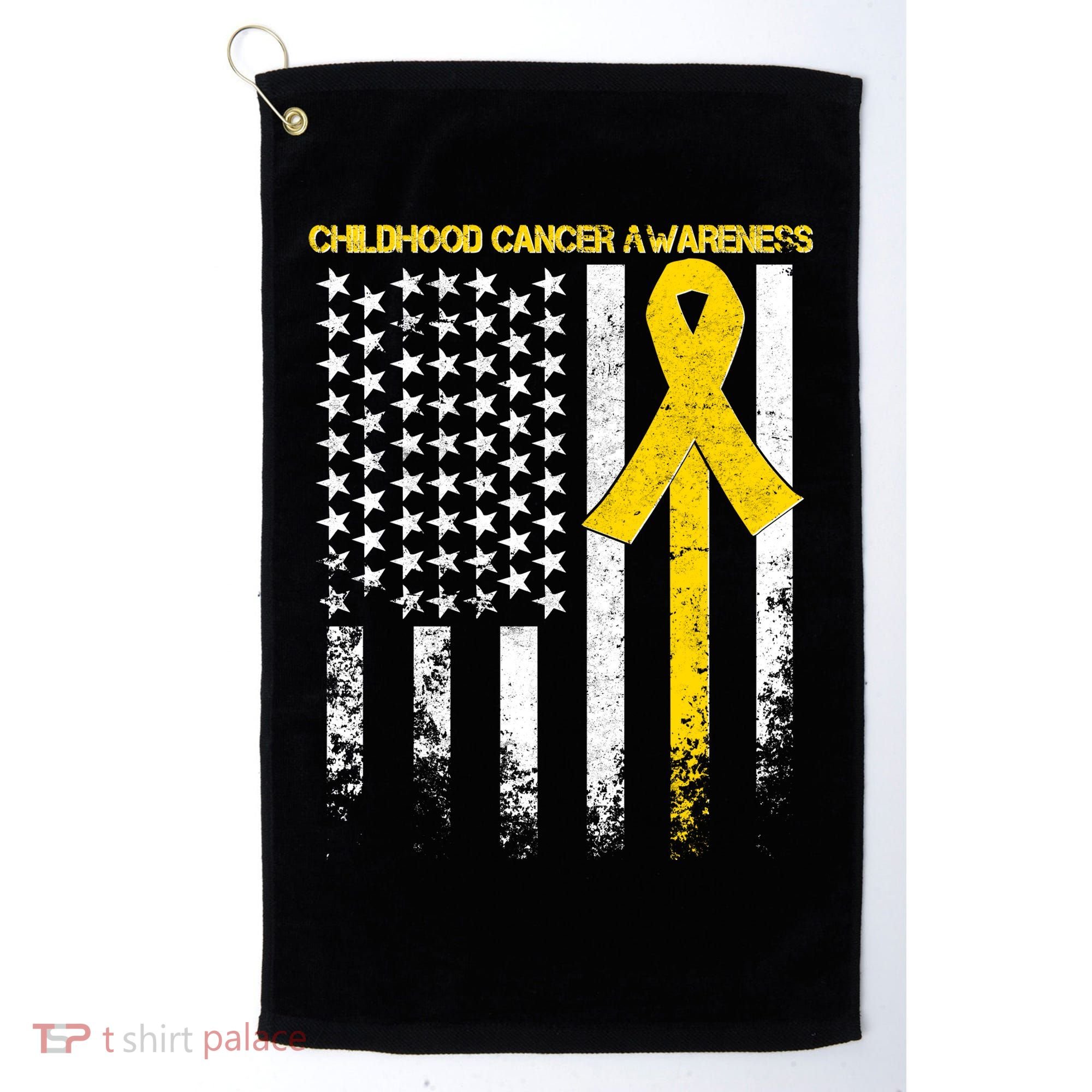 Childhood Cancer Awareness Flag Golf Towel