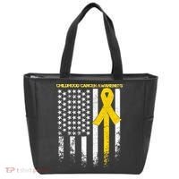 Childhood Cancer Awareness Flag Tote Bag thumb 0
