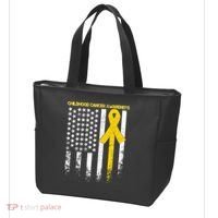 Childhood Cancer Awareness Flag Tote Bag thumb 3