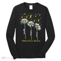 Childhood Cancer Awareness Flower Ribbons Long Sleeve Shirt thumb 0