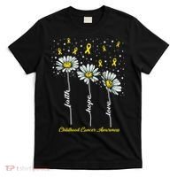 Childhood Cancer Awareness Flower Ribbons T-Shirt thumb 0