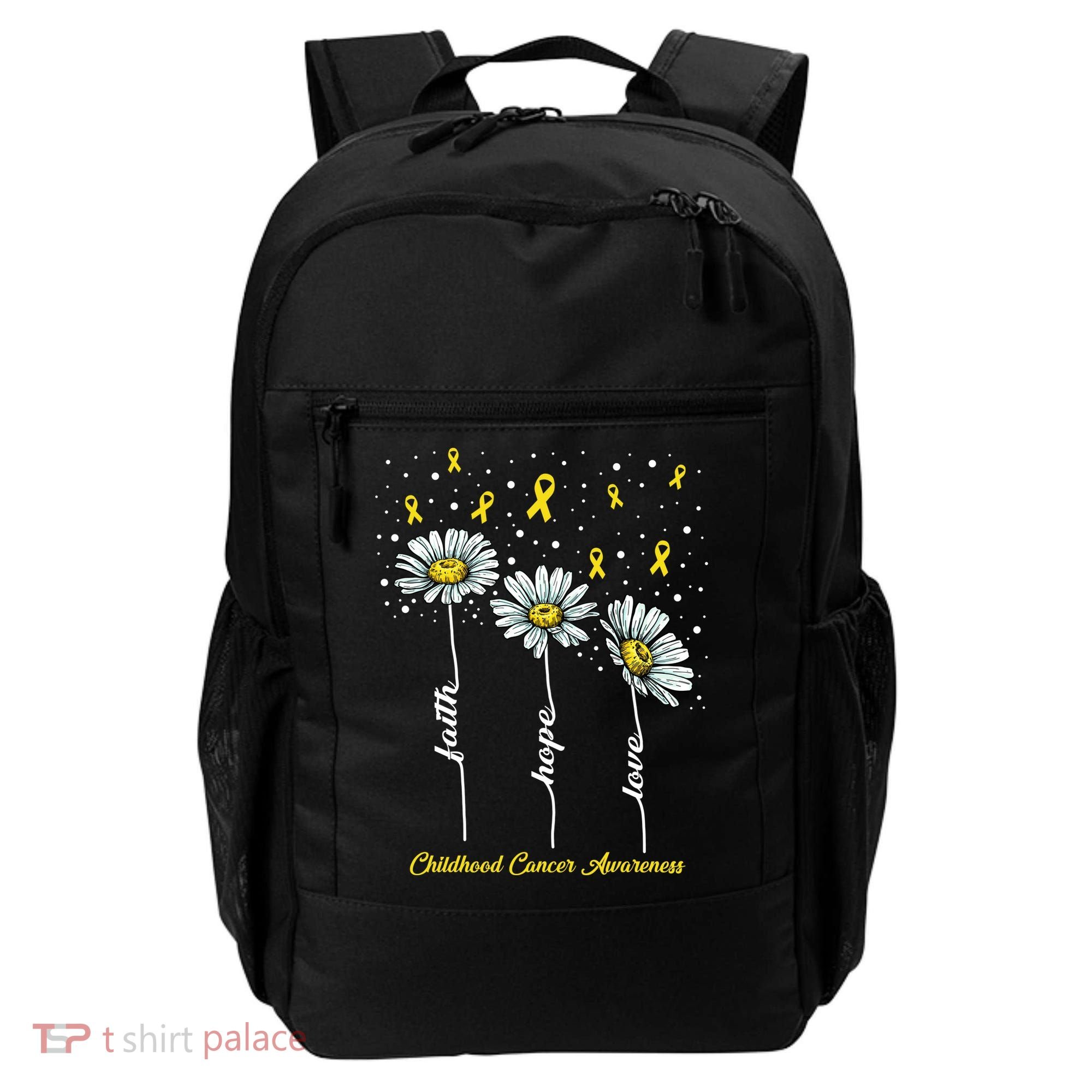 Childhood Cancer Awareness Flower Ribbons Backpack