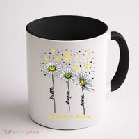 Childhood Cancer Awareness Flower Ribbons Coffee Mug thumb 1