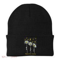 Childhood Cancer Awareness Flower Ribbons Beanie thumb 0