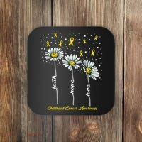 Childhood Cancer Awareness Flower Ribbons Coaster thumb 0