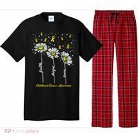 Childhood Cancer Awareness Flower Ribbons Pajama Set thumb 0