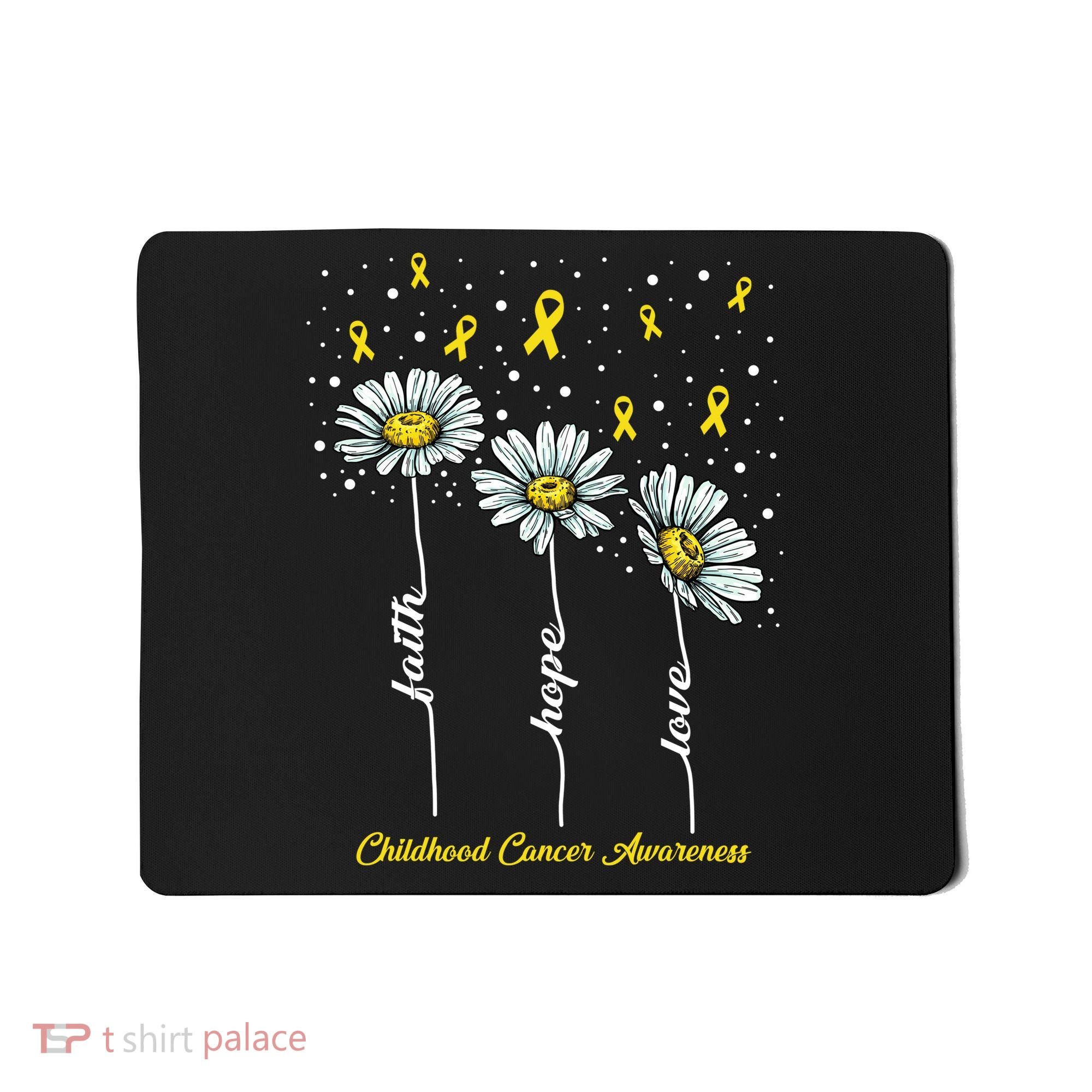 Childhood Cancer Awareness Flower Ribbons Mousepad