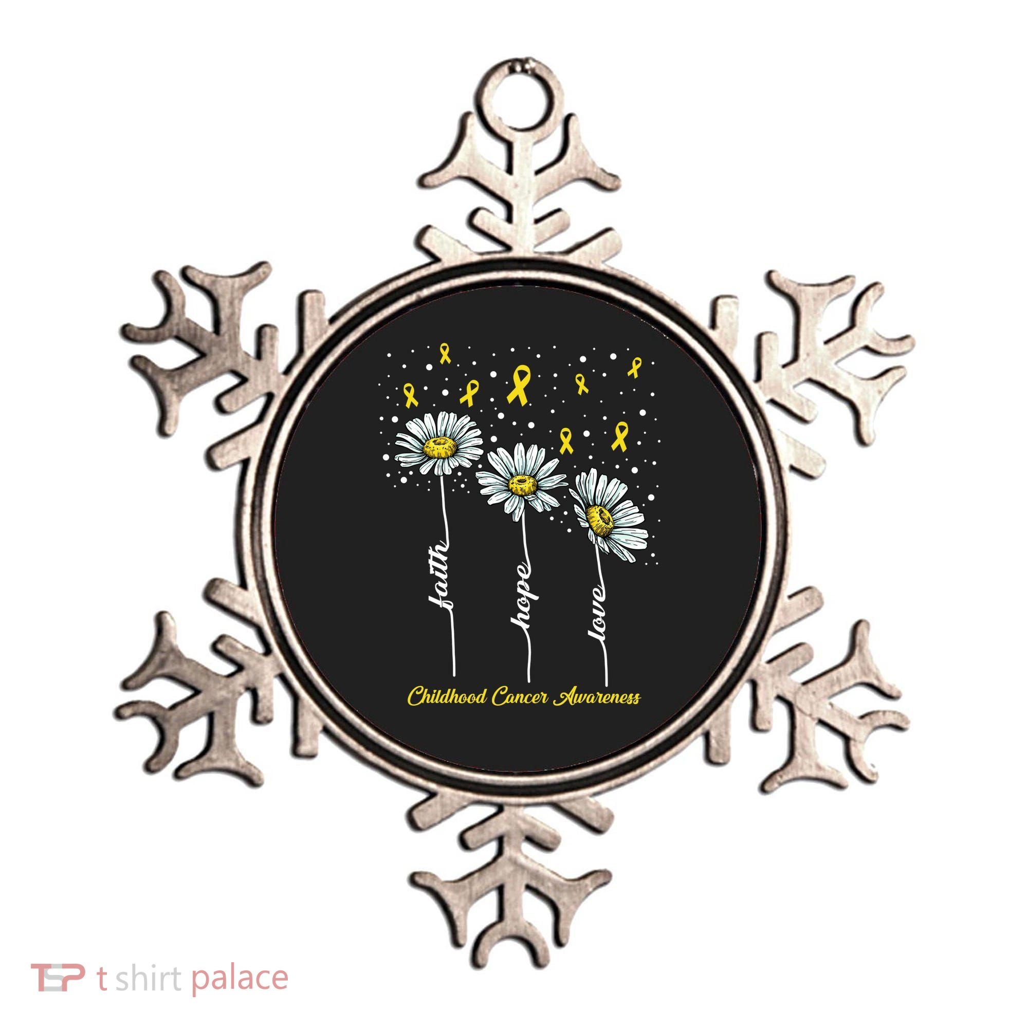 Childhood Cancer Awareness Flower Ribbons Ornament