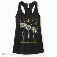Childhood Cancer Awareness Flower Ribbons Women's Tank Top thumb 0