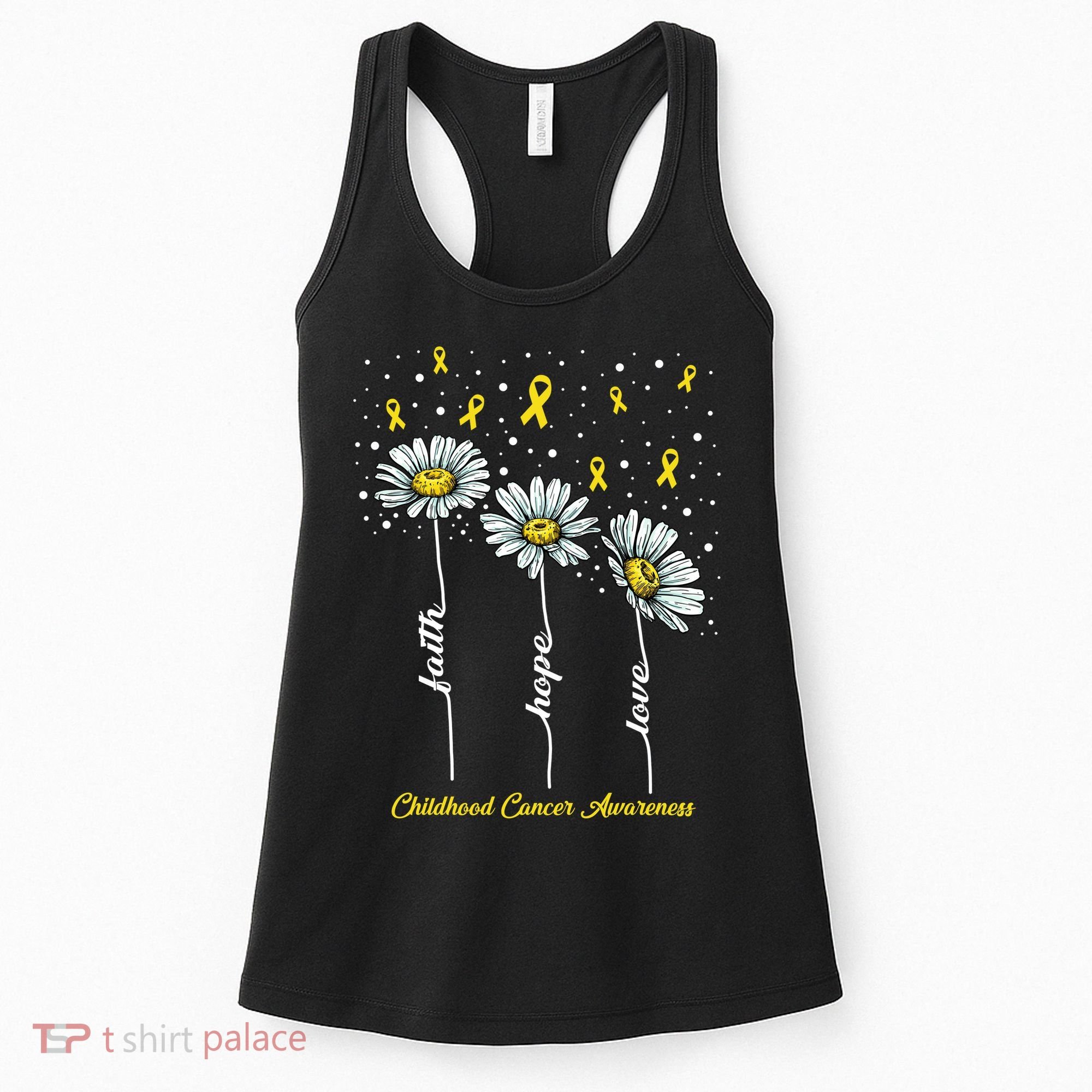 Childhood Cancer Awareness Flower Ribbons Women's Tank Top