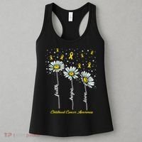 Childhood Cancer Awareness Flower Ribbons Women's Tank Top thumb 3