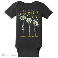 Childhood Cancer Awareness Flower Ribbons Baby Bodysuit thumb 0