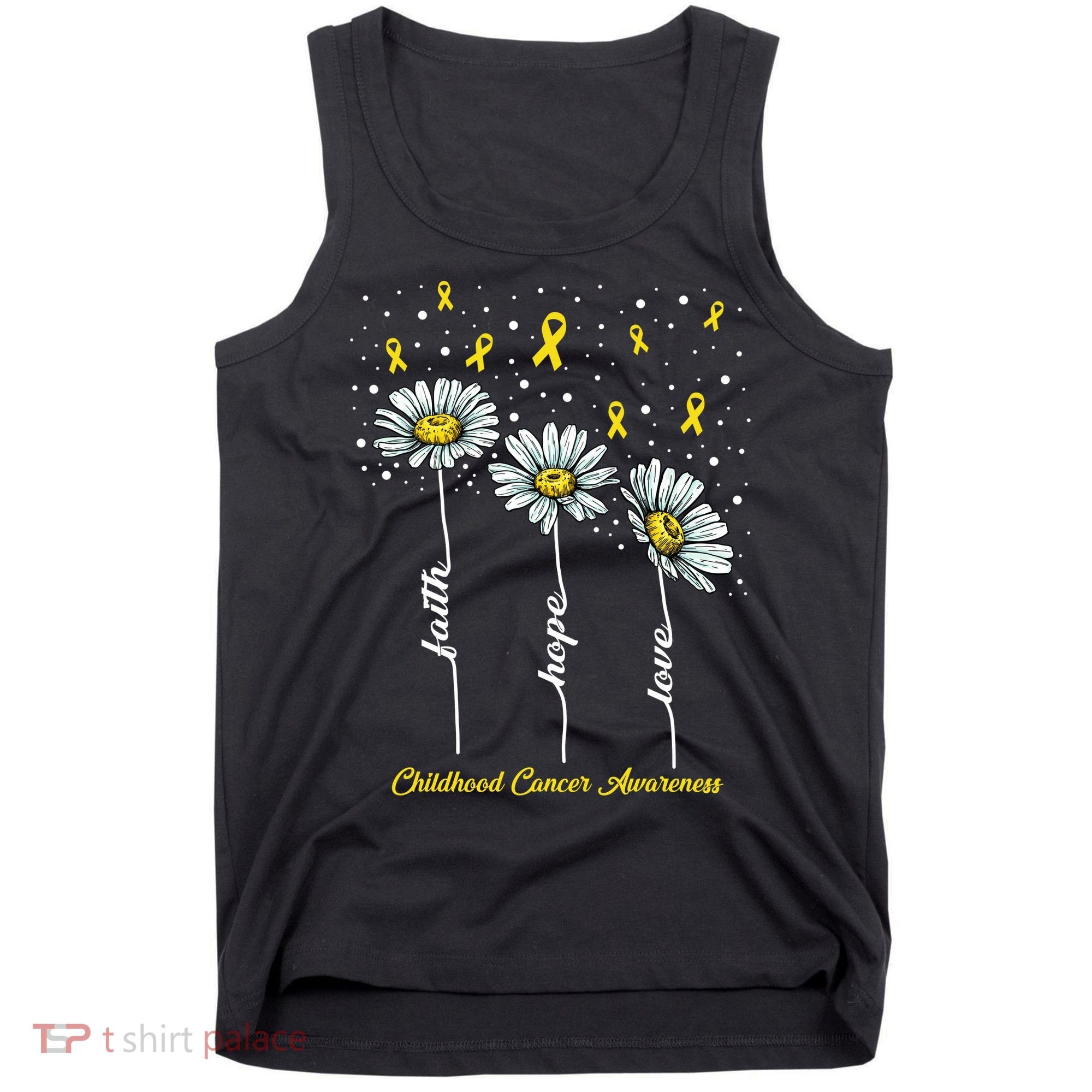 Childhood Cancer Awareness Flower Ribbons Tank Top