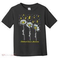 Childhood Cancer Awareness Flower Ribbons Toddler T-Shirt thumb 0