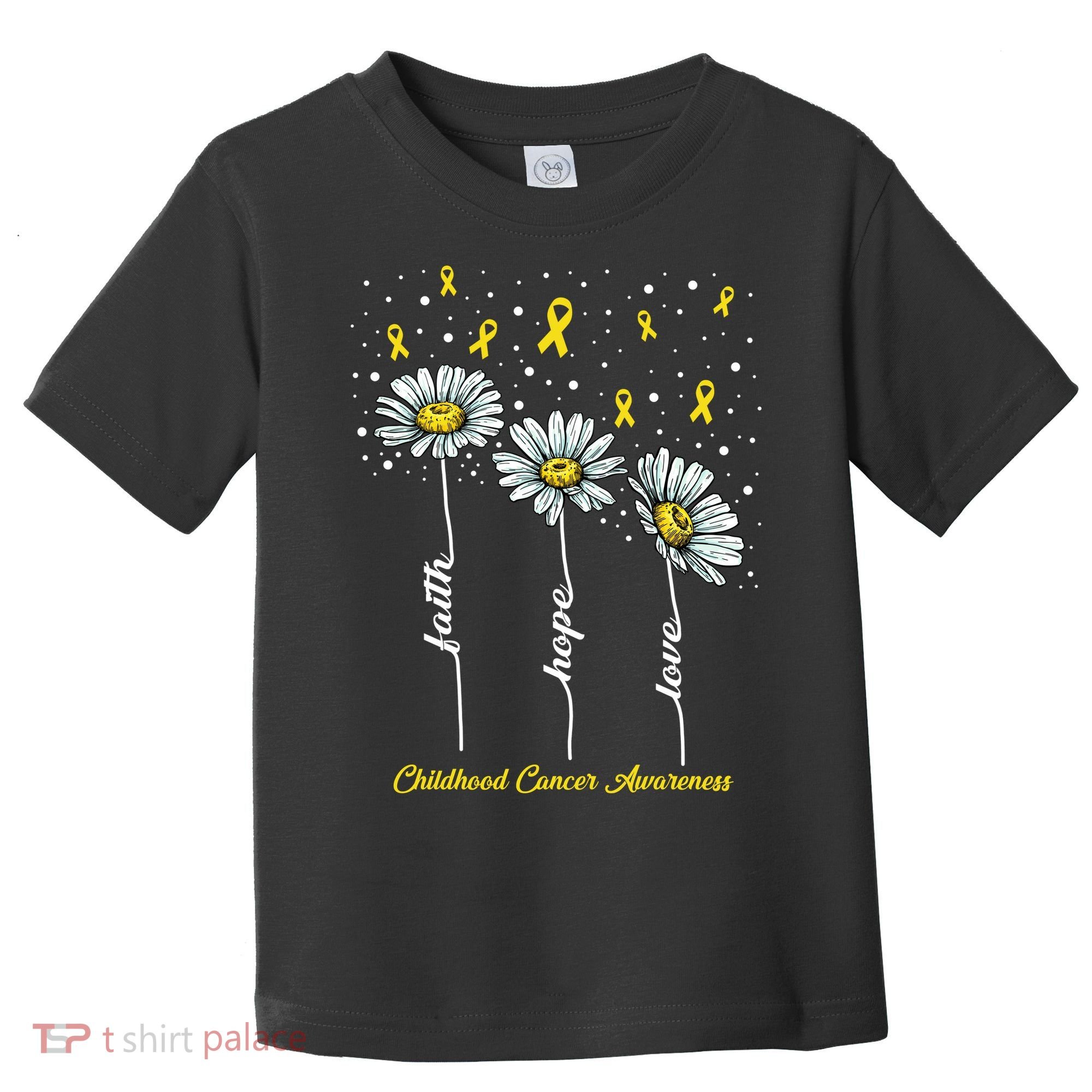 Childhood Cancer Awareness Flower Ribbons Toddler T-Shirt