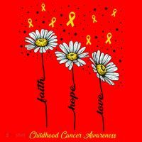 Childhood Cancer Awareness Flower Ribbons Santa Hat thumb 1