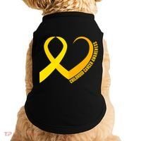 Childhood Cancer Awareness Yellow Ribbon Heart Doggie Tank thumb 0