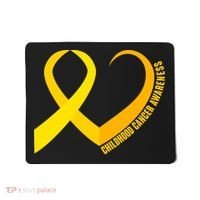 Childhood Cancer Awareness Yellow Ribbon Heart Mousepad thumb 0