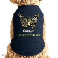 Childhood Cancer butterfly  Doggie Tank thumb 0