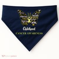 Childhood Cancer butterfly  USA-Made Doggie Bandana thumb 0