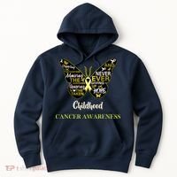 Childhood Cancer butterfly  Hoodie thumb 0