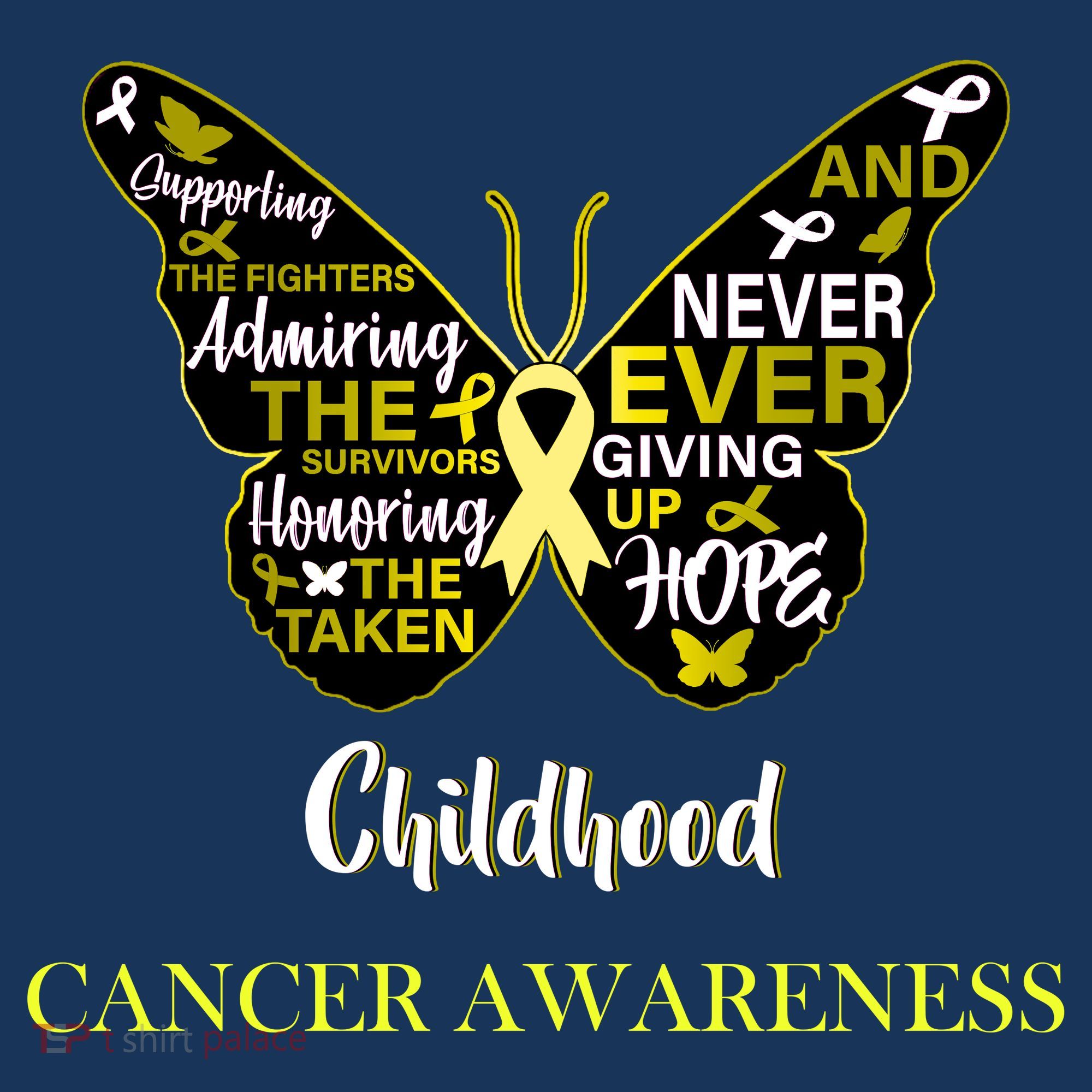 Childhood Cancer butterfly  Toddler Hoodie