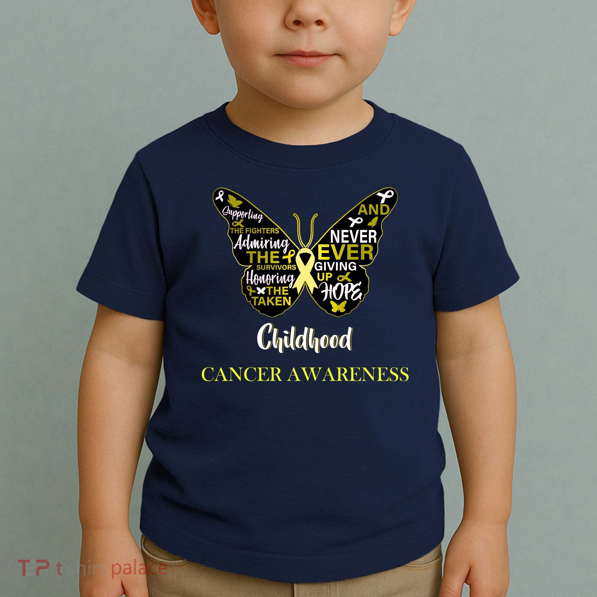 Childhood Cancer butterfly  Toddler T-Shirt