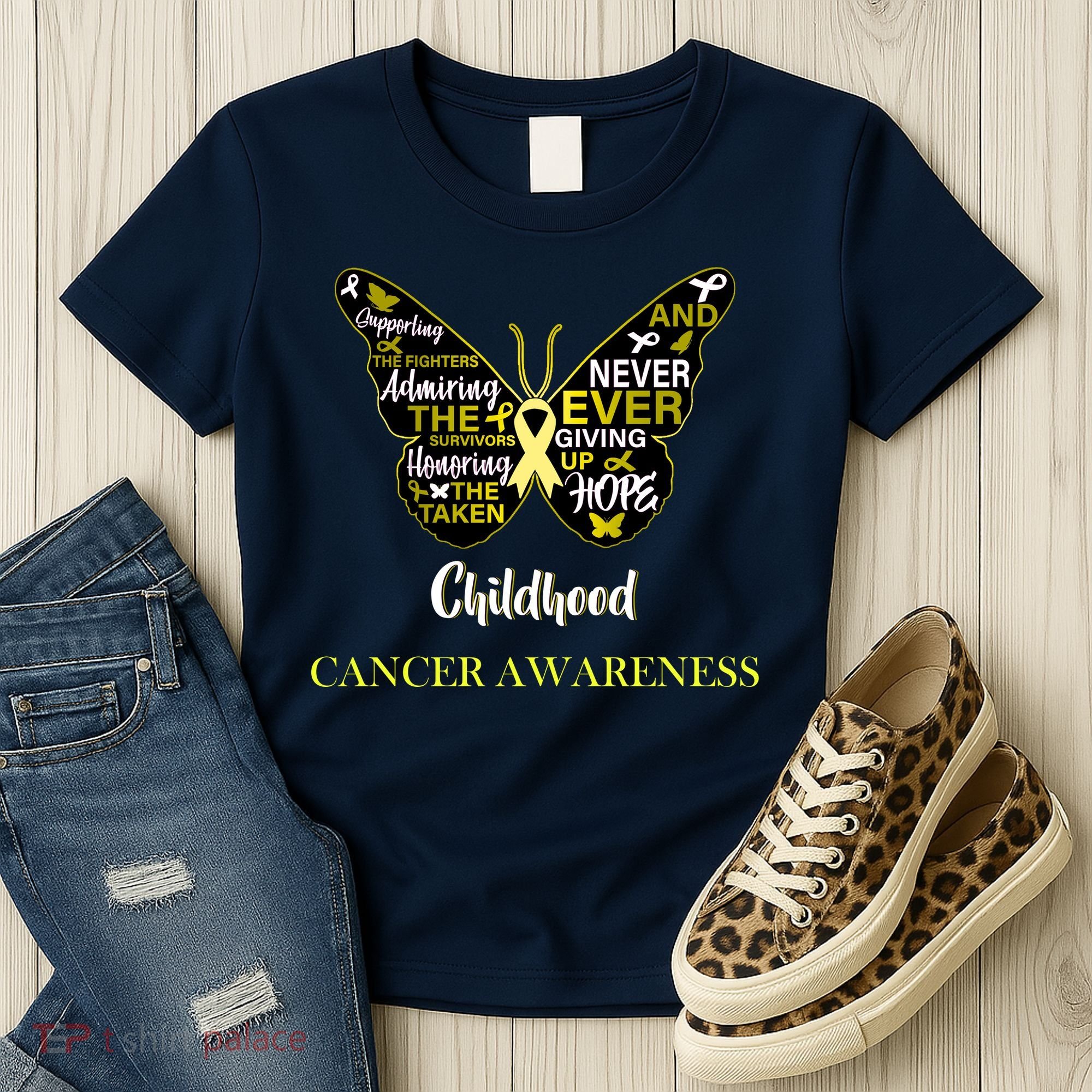 Childhood Cancer butterfly  Women's T-Shirt