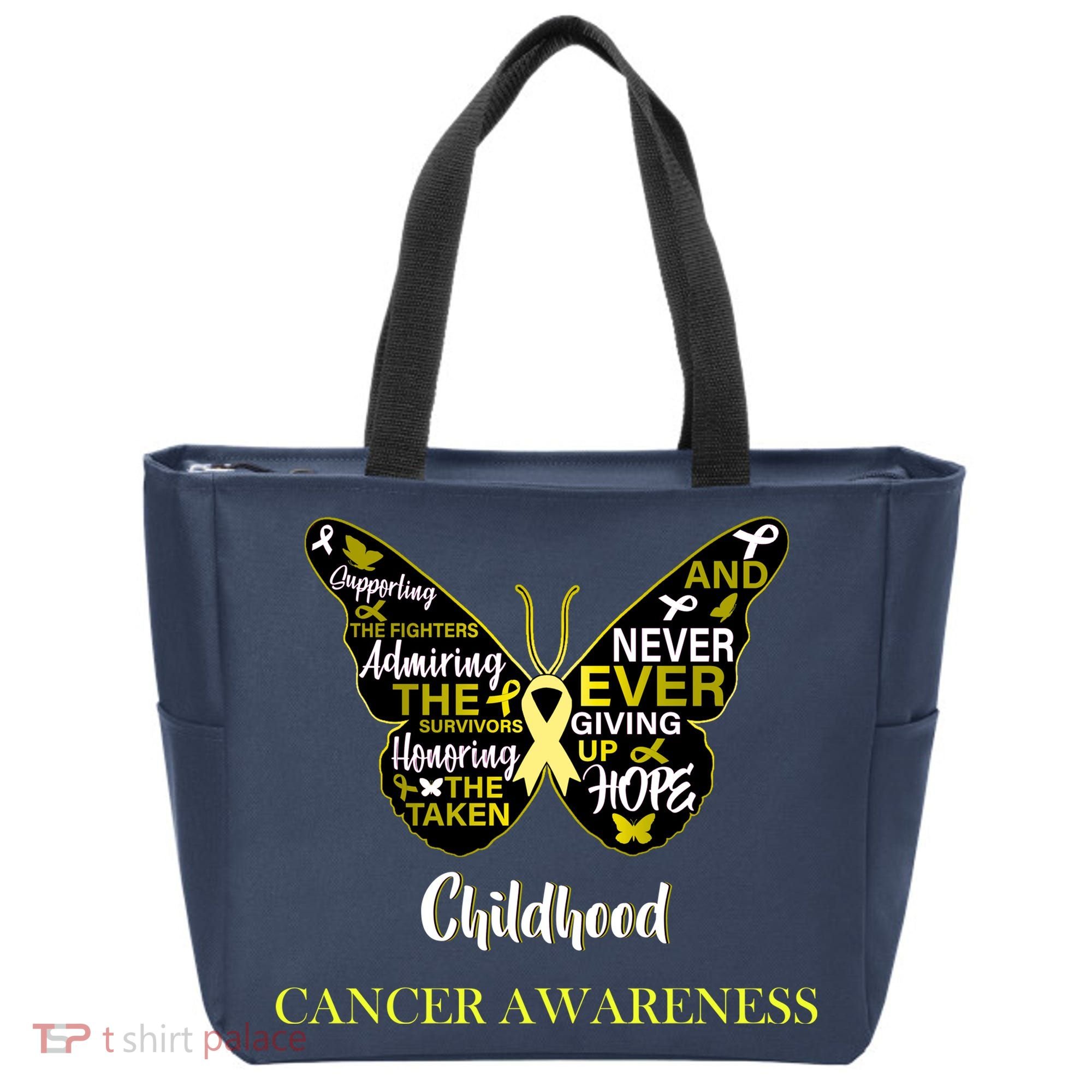 Childhood Cancer butterfly  Tote Bag