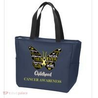 Childhood Cancer butterfly  Tote Bag thumb 3