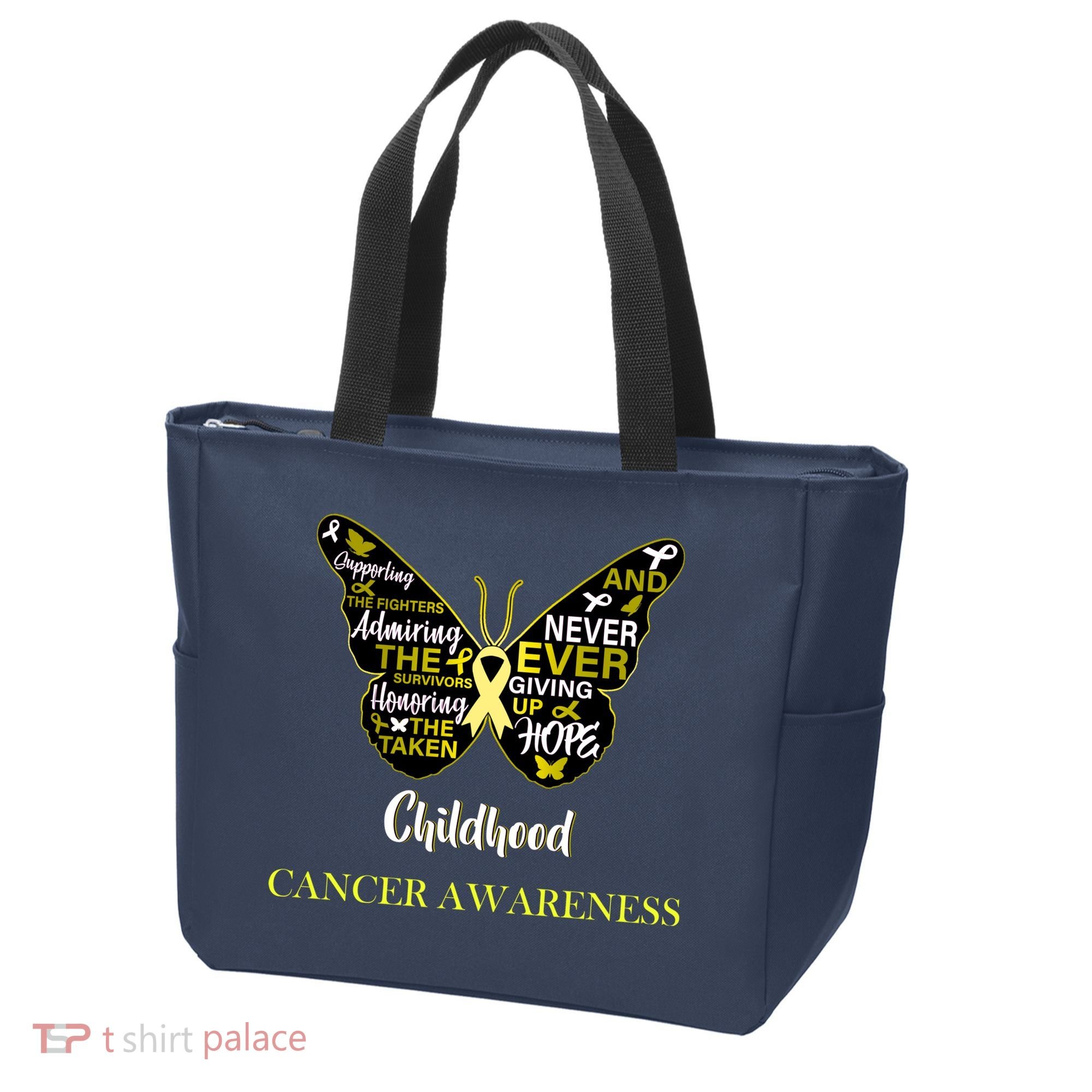 Childhood Cancer butterfly  Tote Bag