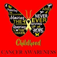 Childhood Cancer butterfly  Santa Hat thumb 1