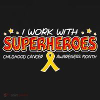 Childhood Cancer I Work With Superheroes Backpack thumb 2