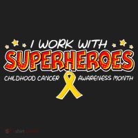 Childhood Cancer I Work With Superheroes Tumbler thumb 3