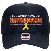 Childhood Cancer I Work With Superheroes Hat thumb 0