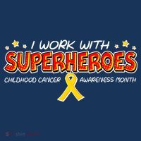 Childhood Cancer I Work With Superheroes Toddler Hoodie thumb 2