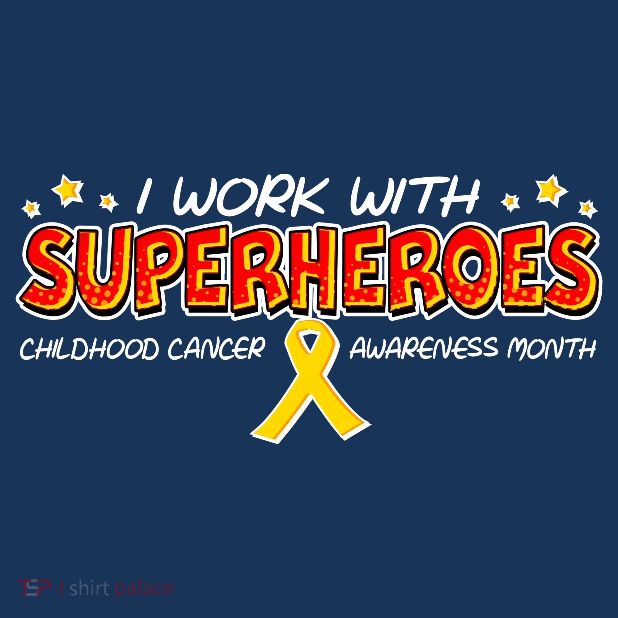 Childhood Cancer I Work With Superheroes Toddler Hoodie