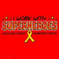 Childhood Cancer I Work With Superheroes Santa Hat thumb 1