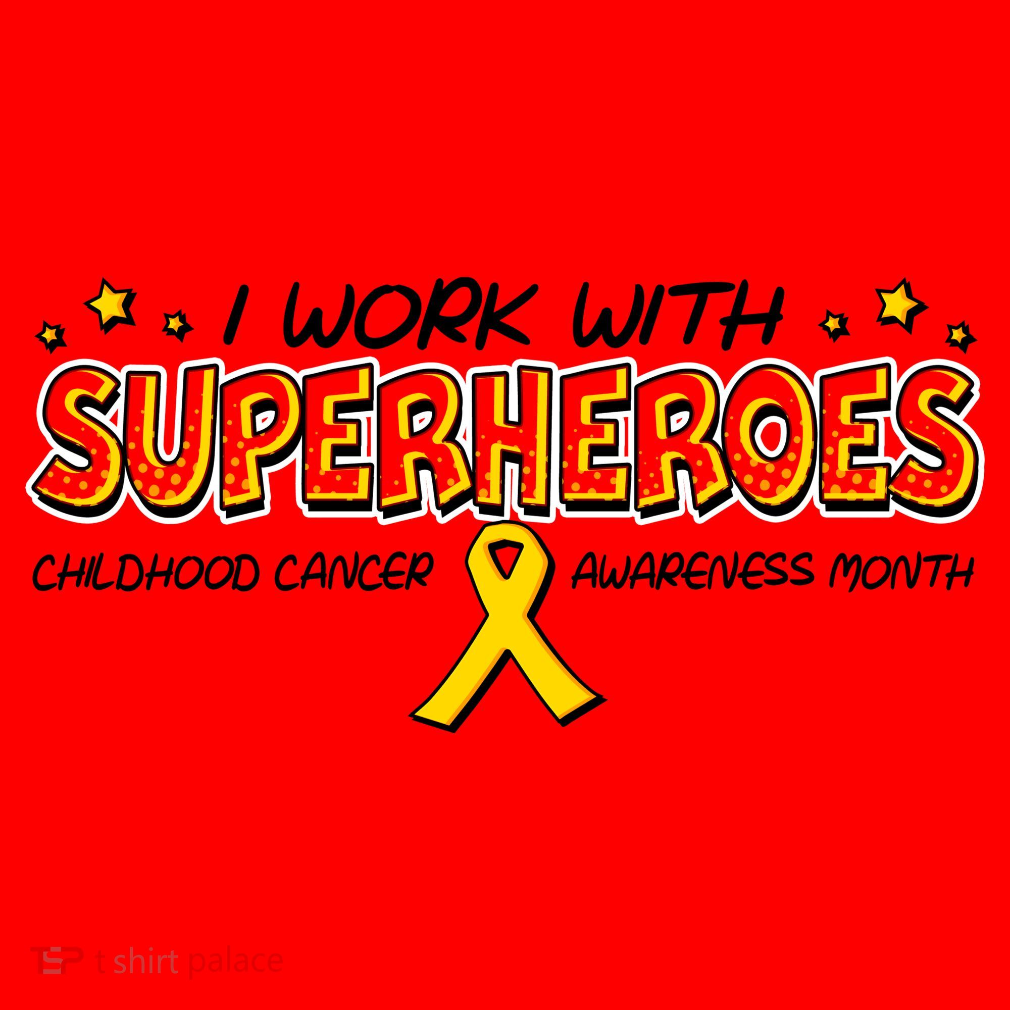 Childhood Cancer I Work With Superheroes Santa Hat