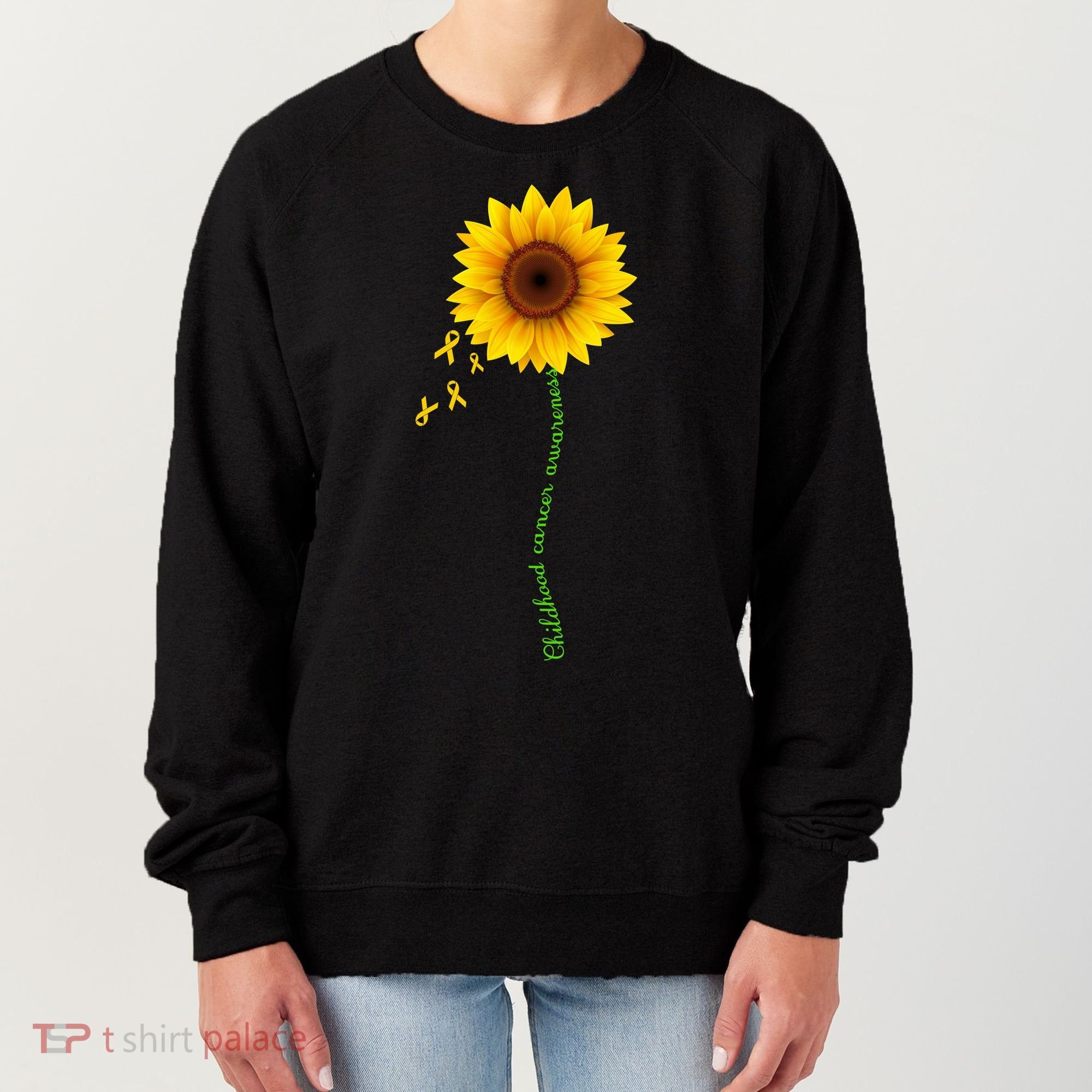 Children's Cancer Awareness Sunflower Women's Sweatshirt
