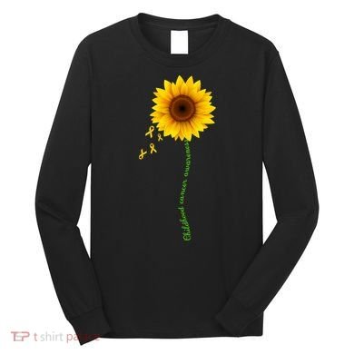 Children's Cancer Awareness Sunflower Long Sleeve Shirt