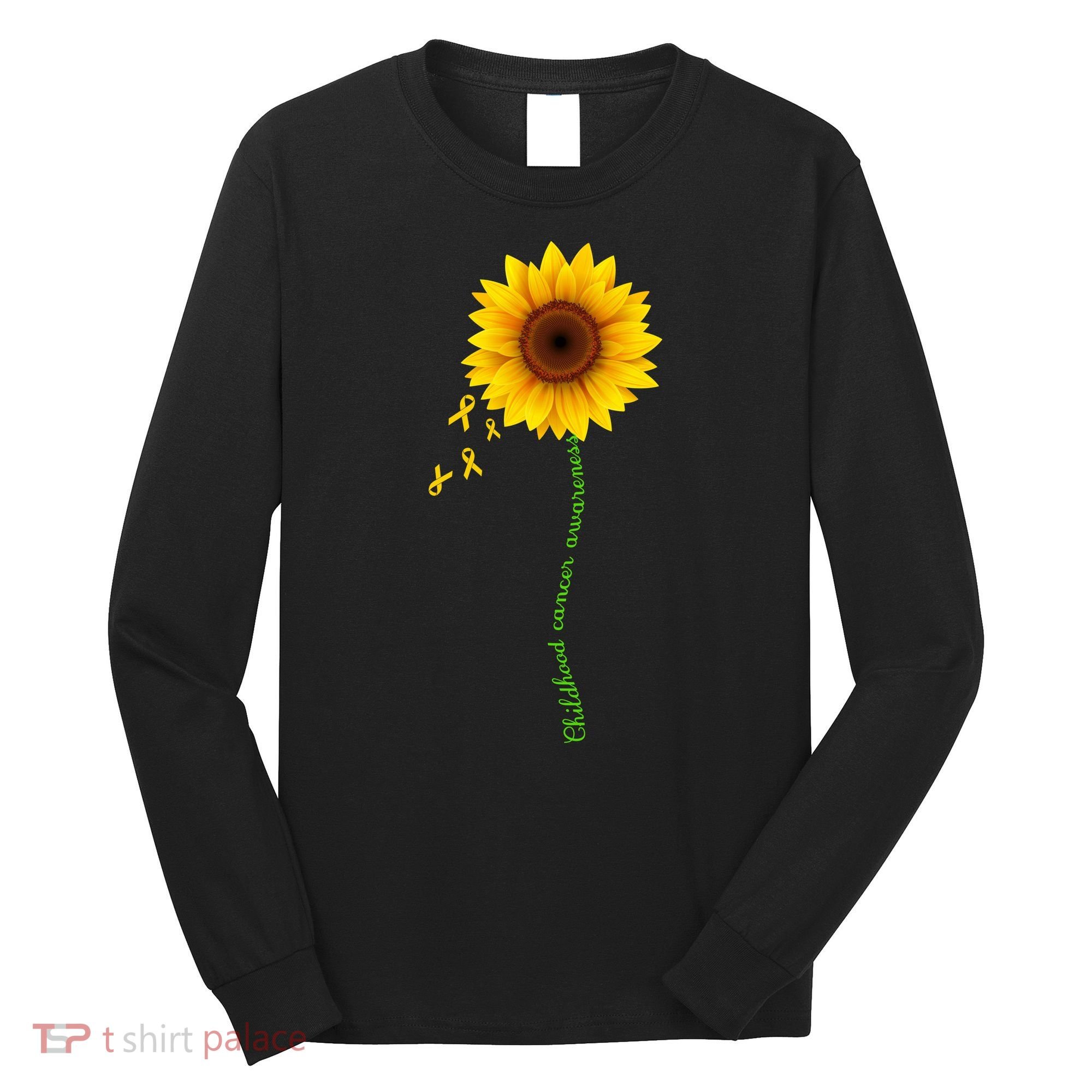 Children's Cancer Awareness Sunflower Long Sleeve Shirt