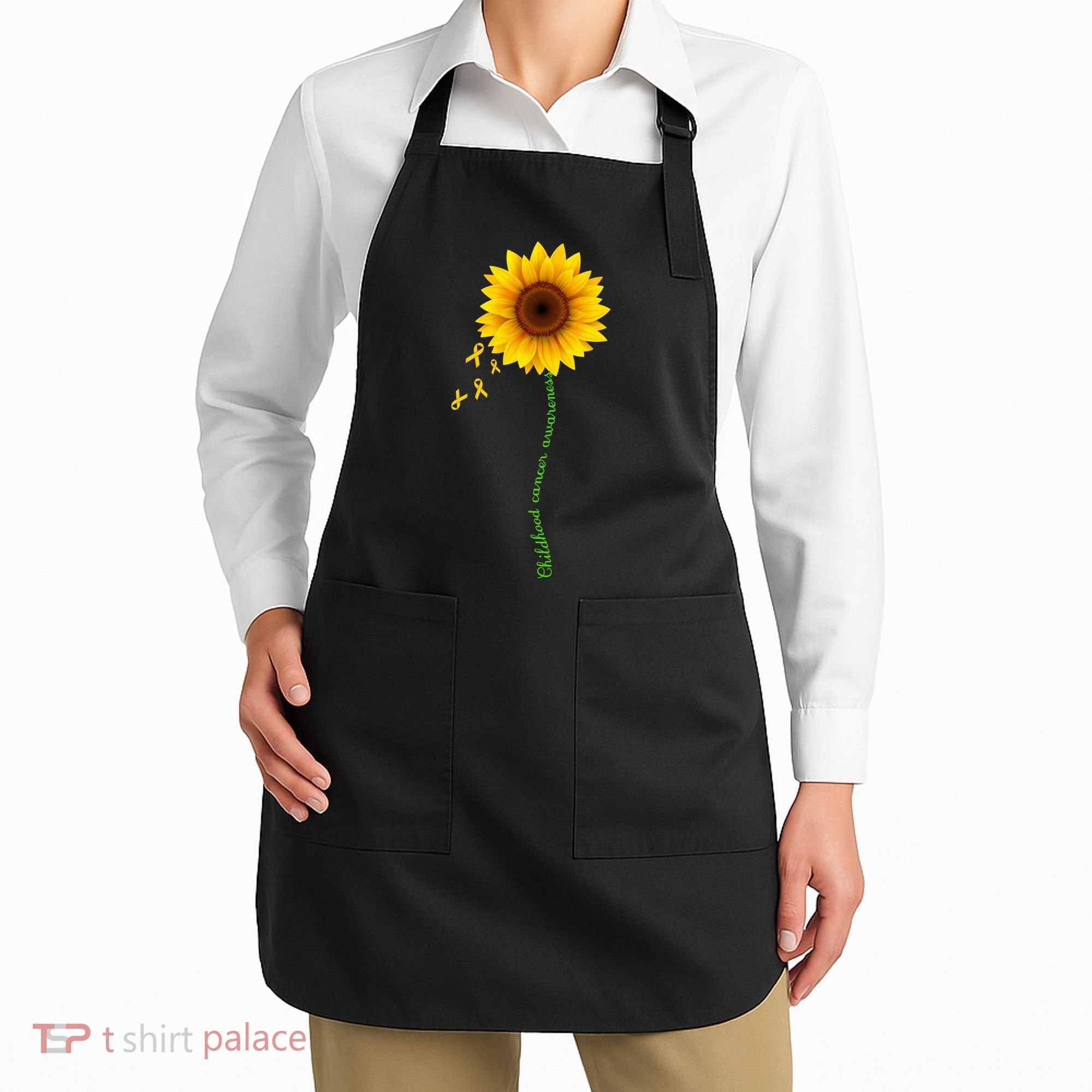 Children's Cancer Awareness Sunflower Apron