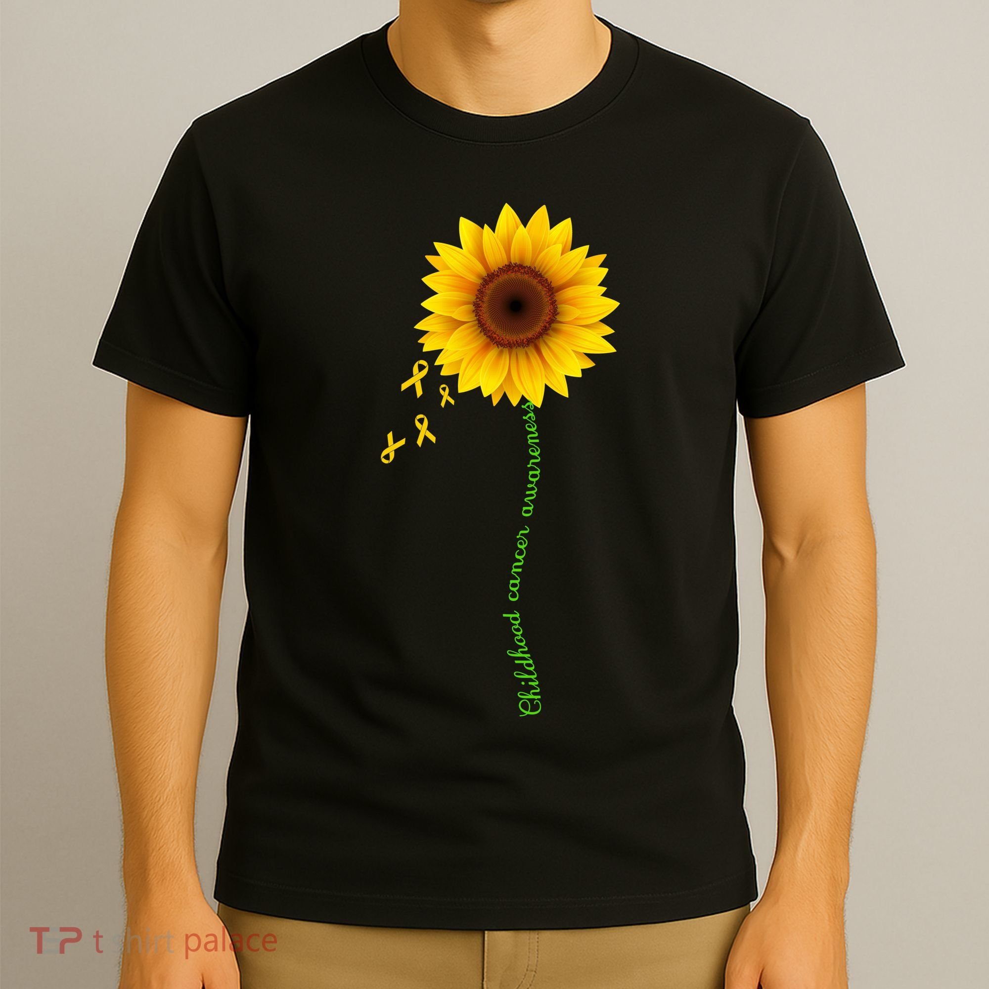 Children's Cancer Awareness Sunflower T-Shirt