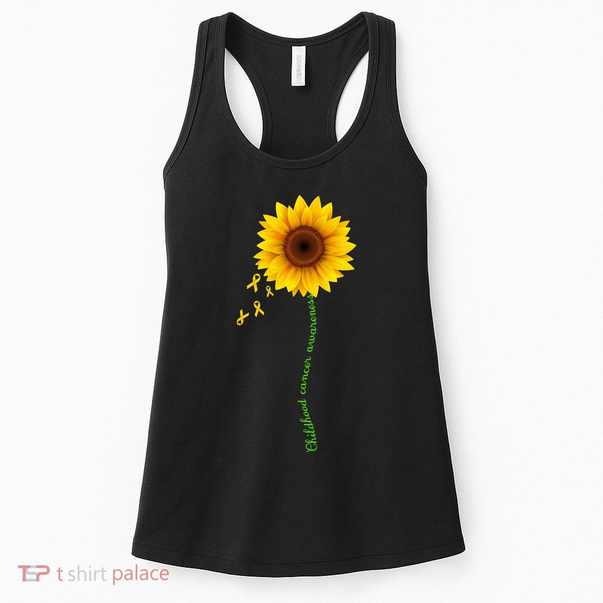 Children's Cancer Awareness Sunflower Women's Tank Top